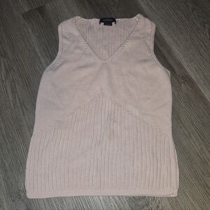 Express Blush V-Neck Knit Top Sweater Vest Y2K Preppy